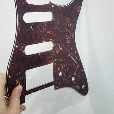 Electric Guitar Standard Stratocaster SSH Pickguard Start Pickguard Scratch Plate for Fender USA/Mexican Model Style 11-Hole (Vintage Brown Tortoise Shell) image 6