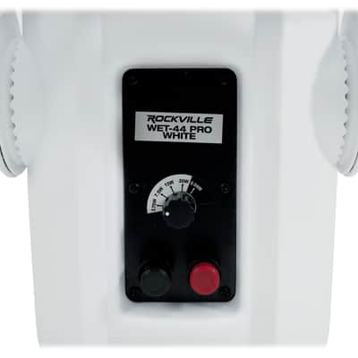 10) Rockville WET-44 PRO Dual 4" 4-Way Swivel 70V Commercial Speakers in White image 8