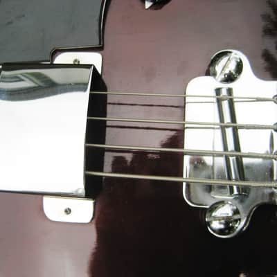 Conqueror EB-2 Bass Guitar, 1960's, Japan, Burgandy, Very Cool image 5