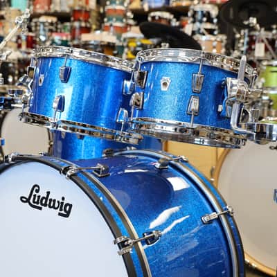 Ludwig Neusonic Mod2 4-Piece Shell Pack 10/12/16/22 (Blue Super Sparkle) image 11