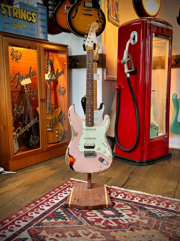 Fender Custom Shop 1961 Strat Heavy Relic Shell Pink Over 3 Tone Sunburst RW Master Builder Designed by Dale Wilson #R102001 image 1