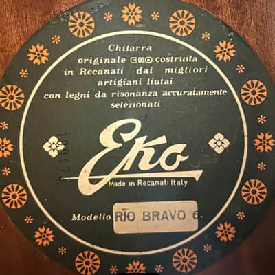 Eko Rio Bravo 6. 1970-ish - Natural with Deltaluxe sound hole pickup image 3