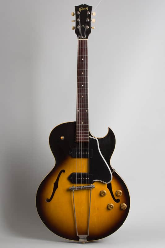 Gibson ES-225TD Thinline Hollow Body Electric Guitar (1956), ser. #V8739-7, black hard shell case. image 1