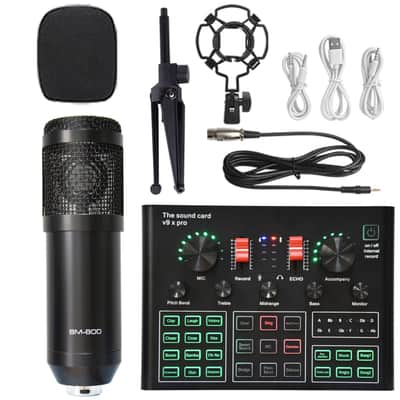 Sound Card Full Set Of Condenser Wireless Microphone Suit Bm800 Microphone image 13