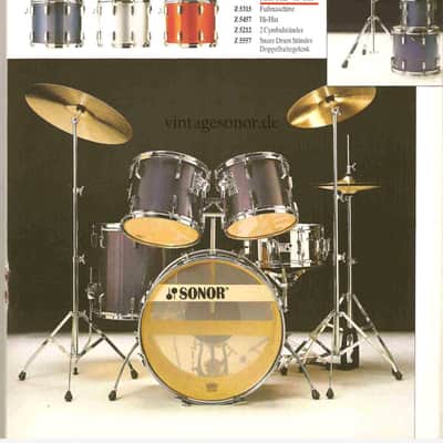 Vintage Sonor Performer Floor Tom 16"x16" 1984 - Midnight Blue image 10