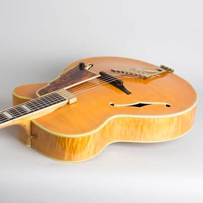 D'Angelico  Excel Cutaway Arch Top Acoustic Guitar (1958), ser. #2056, period black hard shell case. image 7