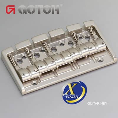 NEW Gotoh 404BO-5 5-String Bass Bridge MULTI TONAL Brass Saddles X-FINISH-NICKEL image 1