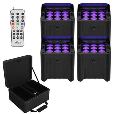 Chauvet Freedom Par H9 IP X4 RGBA Wireless DMX Battery Powered Up Lighting 4 Pk image 1