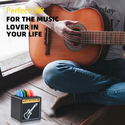 Mini Guitar Amplifier Pick Holder Display Case for Guitar Picks Desk Organizer Gift for Guitarists image 3