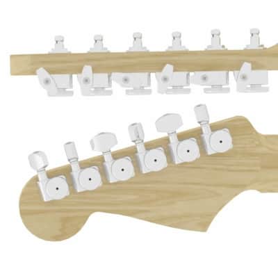 NEW Hipshot STAGGERED Tuners Kit Fender® Directrofit™ LOCKING 21:1 - CHROME image 4