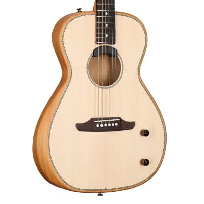 Fender Highway Parlor Thinline Acoustic-Electric Guitar (with Gig Bag), Natural Bild 1