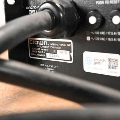 Crown Macro-Tech 36x12 2-Channel Power Amplifier CG01VRY image 8