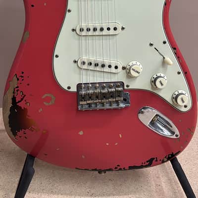 Fender Custom Shop Michael Landau '63 Stratocaster Relic 2024 - Fiesta Red over 3-Color Sunburst image 4