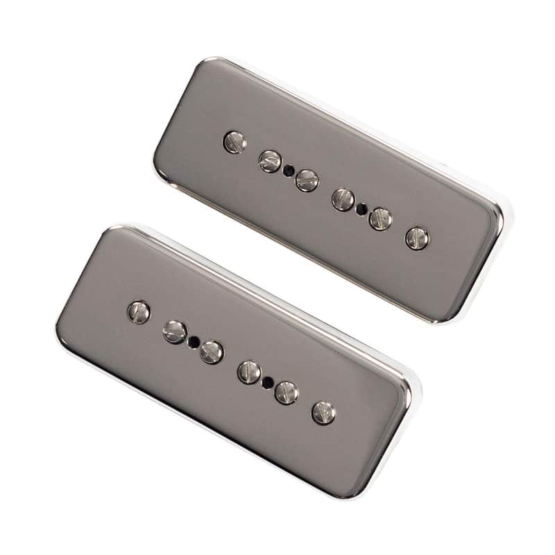 Mojotone '56 Quiet Coil P-90 Soapbar Pickup Set w/ Custom Nickel Covers -Reverb Exclusive! - Nickel image 1