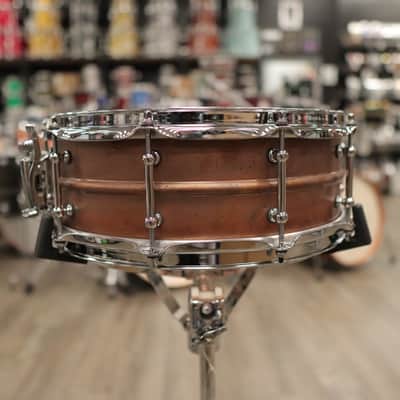 Ludwig 5x14" Raw Copperphonic Snare Drum with Tube Lugs LC661T image 5