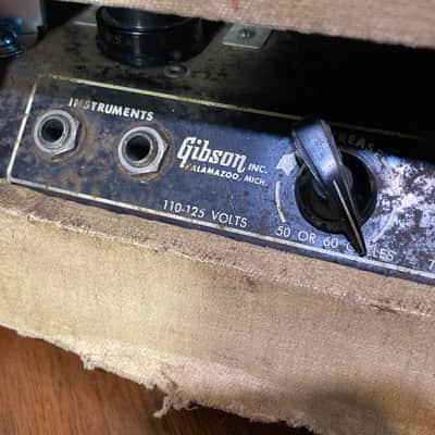 Gibson BR-9 10-Watt 1x8" Guitar Combo 1948 - 1950 - Ivory Leatherette with Trapezoid Grille image 6