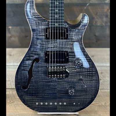 PRS Custom 24 Semi-Hollow Wood Library Flame Maple 10 Top Korina Body/Neck Ebony Fretboard- Charcoal Finish image 16