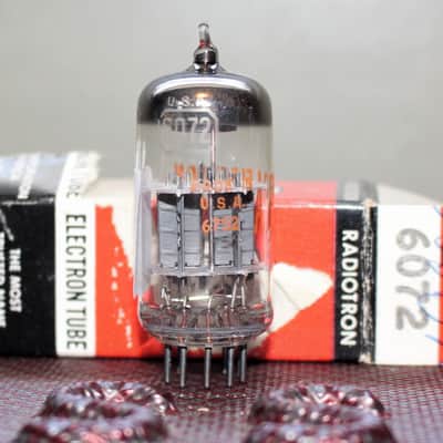 RCA 6072 12AY7 GREY PLATE HALO GETTER PERFECT BALANCE NOS+ NIB VINTAGE 1967 image 2