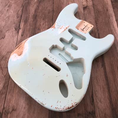 FRANCHIN Mercury guitar body Heavy Relic Aged Sonic Blue 100% Nitro Lacquer HSS Poplar Stratocaster-Strat-S-Style Made in Italy - Stock piece #23400826 image 3