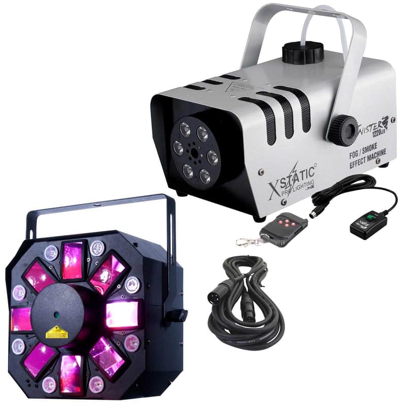 ADJ Stinger II 3-FX-IN-1 LED Effect Light + X-Static Twister Fog Machine image 1
