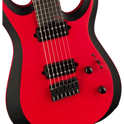 Jackson Pro Plus Dinky MDK HT7 Red with Black Bevels - Electric Guitar image 3