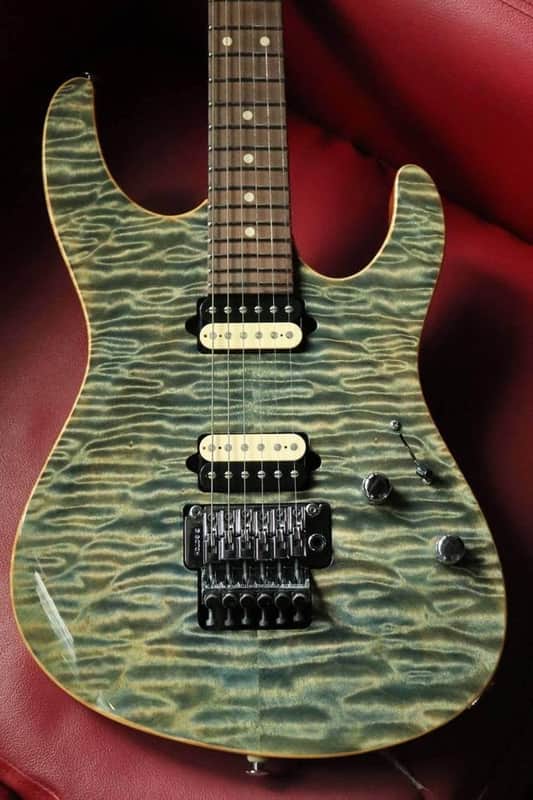 Suhr Custom Modern Mahogany Trans Blue Denim Quilt Top 2010 image 1