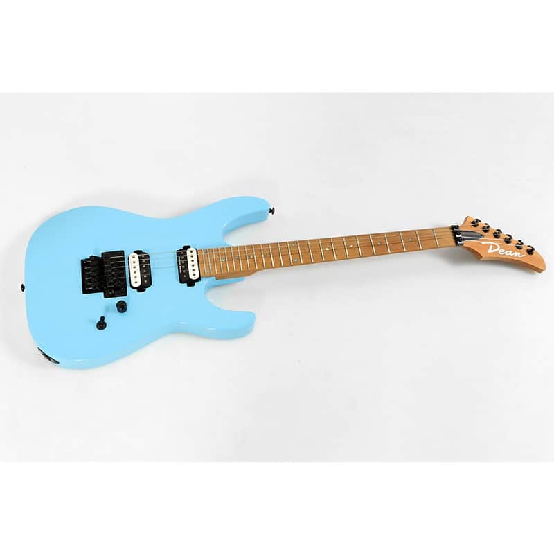 Dean MD 24 Roasted Maple with Floyd Electric Guitar Regular Vintage Blue image 1