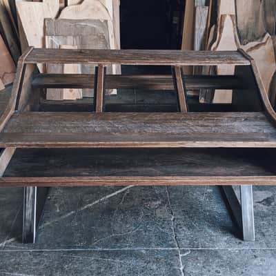 Monkwood ZX88 custom mastering desk 2010s - Reclaimed wood image 5