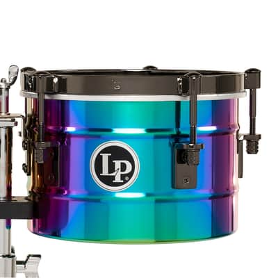 LP Latin Percussion Tony Succar 9-1/4"-10-1/4" Timbalitos Rainbow Black Nickel image 4