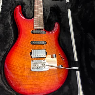 Ernie Ball Music Man Steve Lukather Signature Luke III Maple Top HSS 2016 - 2022 - Cherry Burst Flame image 3