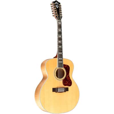 Guild F-512E Maple Jumbo 12-String Acoustic-Electric Guitar Regular Natural image 3
