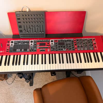 Nord Stage 3 HP76 Hammer Action Portable 76-Key Digital Piano 2017 - Present - Red image 2