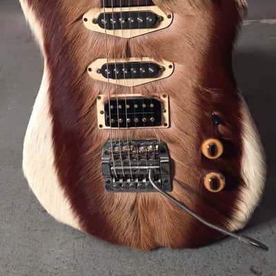 Custom Built Steerhorn Deerskin Warmoth Guitar disowned by Jeff Tweedy image 3