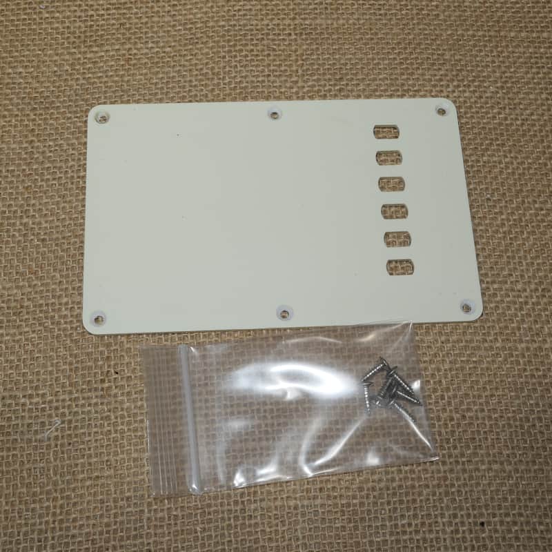 Genuine 2004 Squier Affinity Strat Back Plate White - Same Day Shipping #DH09 image 1