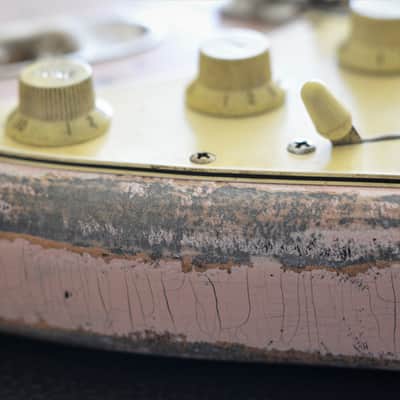 Fender American Stratocaster Heavy Relic Shell Pink Eric Johnson Pups Maple Neck image 6