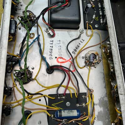 1966 Fender Bandmaster 40-Watt 2-Channel 2x12" Piggyback Guitar Amp , Clean as can be! image 15