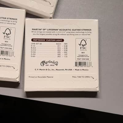 Martin MSP7050 SP Lifespan Phosphor Light Acoustic Guitar Strings .11-.52 3 Sets image 6