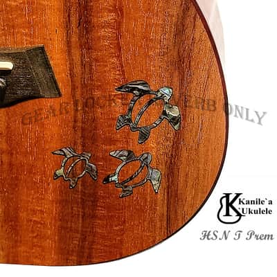 Kanile`a HNS T Prem 25th anniversary Sea Turtle Tenor ukulele with Premium Koa wood image 8