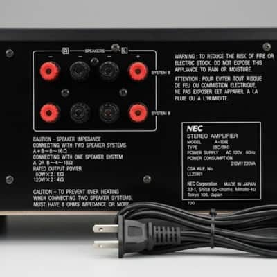 NEC A-10II Integrated Amplifier Early to mid 1980's - Black image 2