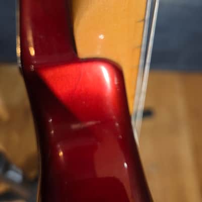 Vintage 1980s Hondo EVH Strat Copy Metallic Red/White Stripes Upgraded Tuners & Set Up image 9