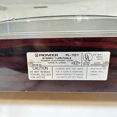 Pioneer PL-707 Auto Direct Drive Turntable 2-Speed Original Cover 1982-83 image 16