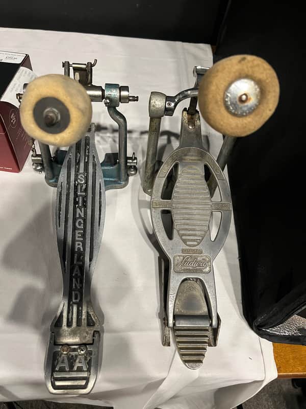Vintage Bass Drum Pedal Lot of Slingerland AA pedal and a Ludwig Speed King 1960s-70s pedal image 1