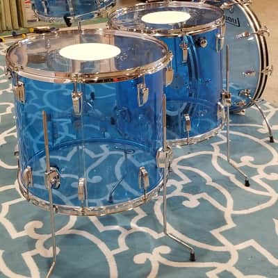 Ludwig Vistalite Mid 70s Blue image 8