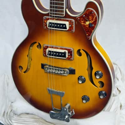 Aria 60’s Diamond ES335 style Hollow Body 50+ yr old Electric Guitar W/f-holes nice image 6