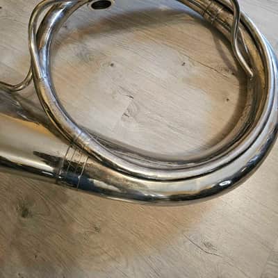 Helicon Eb Tuba Soviet 3 Valves Brass Pipe Wind Instrument Horn USSR Vintage and Rare image 3