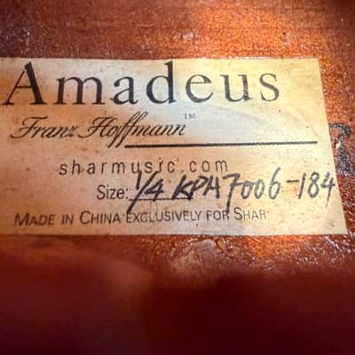 Amadeus Franz Hoffman 1/4 Student Violin image 2