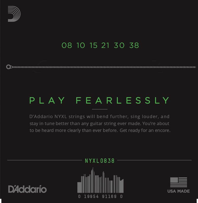 D'Addario NYXL0838 Nickel Wound Electric Guitar Strings, Extra Super Light Gauge image 2