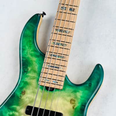 AC Guitars RetroB 5/35 Custom Figured Maple 5-String 2025 - Green Burst image 6