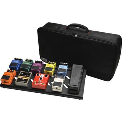Gator Black Large aluminum pedal board with Gator carry bag and bottom mounting power supply bracket. Power supply not included. image 8