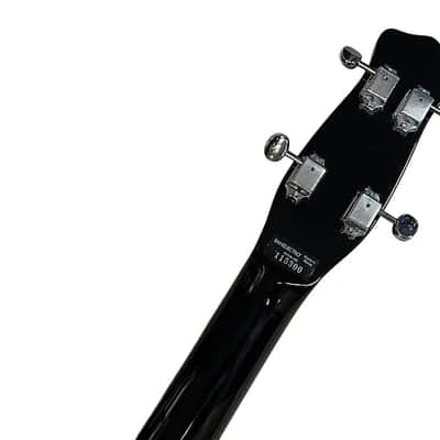 Danelectro D58LHB-BKRD 1958 Longhorn Body with F-Hole Short Scale Neck 4-String Electric Bass Guitar image 10